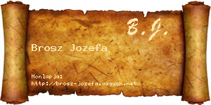 Brosz Jozefa névjegykártya